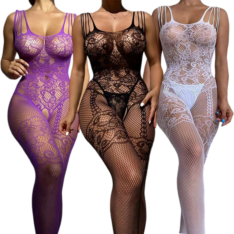 Bodystocking Fishnet - Women Fancy Sexy Lingerie Transparent Full