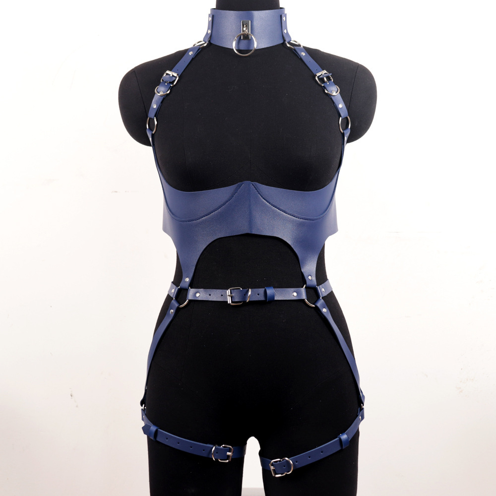 Women Leather Harness Sets Sex - Garter Belt Set 评论和价格