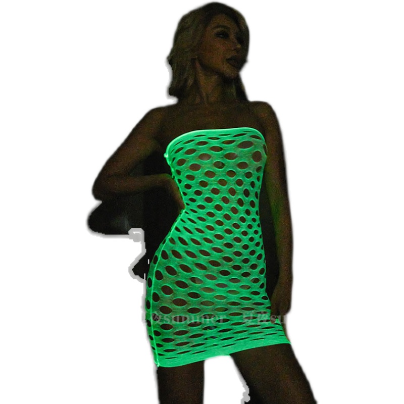 Luminous Glow in The Dark Fish - Bodystocking Fishnet 评论和价格