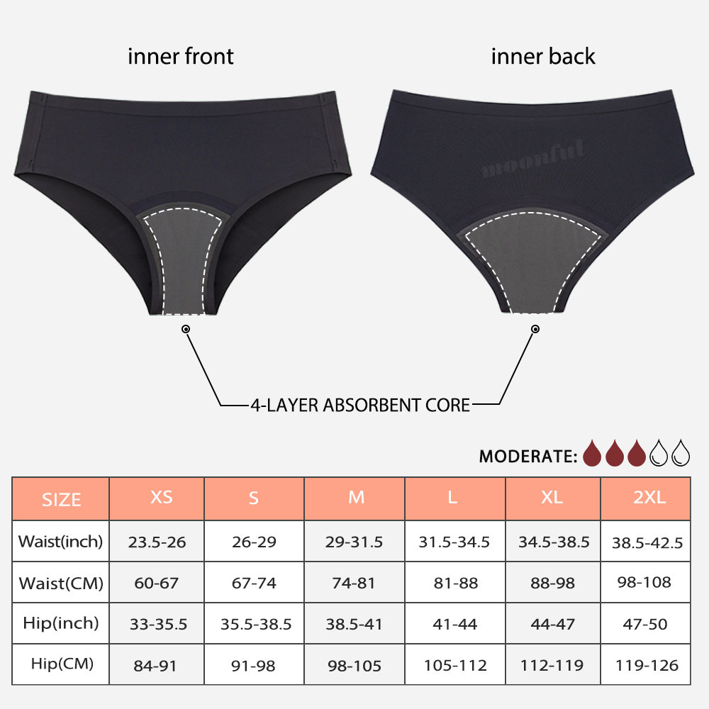 Seamless Menstruation Panties  - Period Panty Absorbent 评论和价格