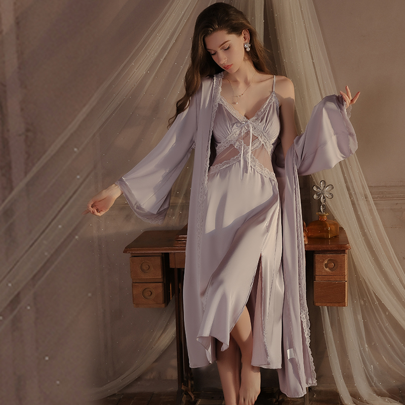 Women French Romantic Sling Ni - Robe Silk Women 评论和价格