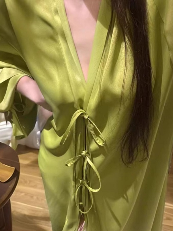 Lightweight Long Sleeve Ice Si - Robe Silk Women 评论和价格